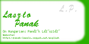 laszlo panak business card